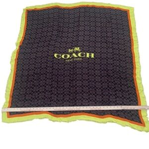 Coach New York Brown and Yellow Scarf